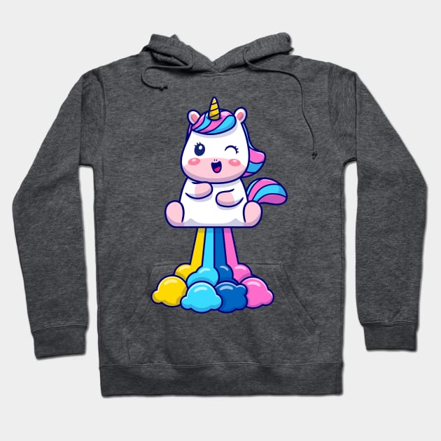 I Fart Rainbows Hoodie by Crystal Dynamo